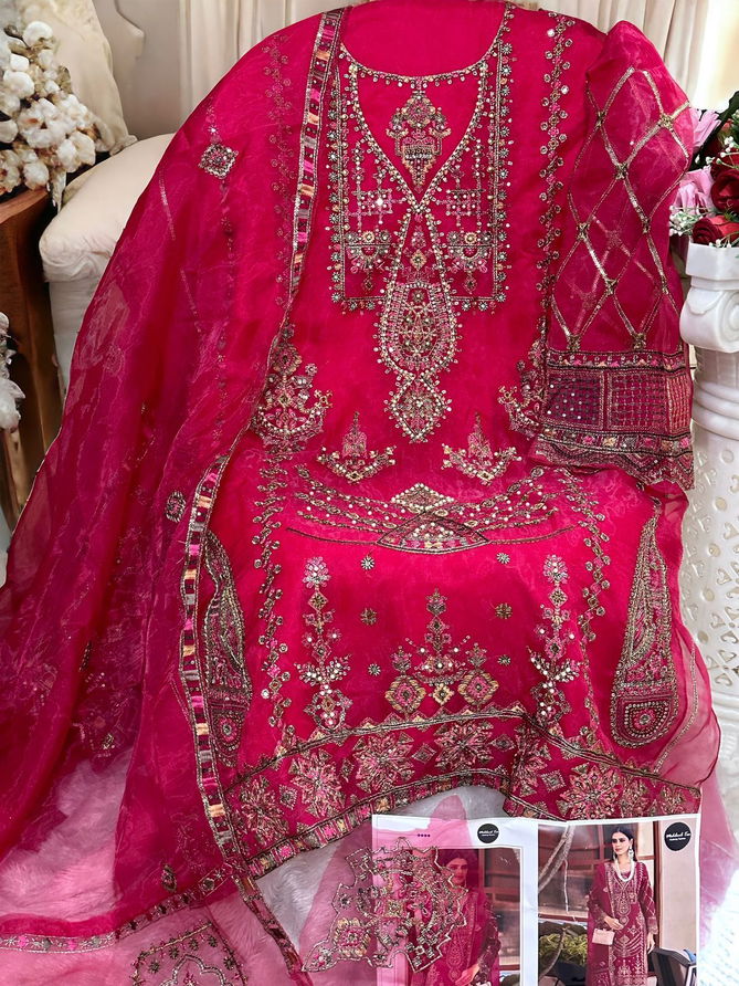 1233 E To H Mehboob Tex Embroidery Organza Pakistani Suits Wholesale Suppliers In India
